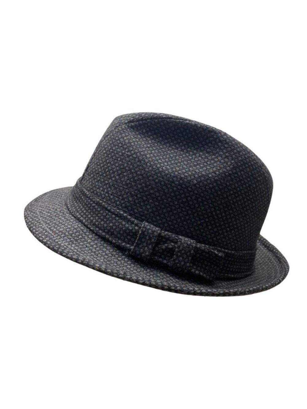 Vintage Mens Gray Fedora Wool Blend Hat Textured Classic Style Sz 7 1/2 image 2